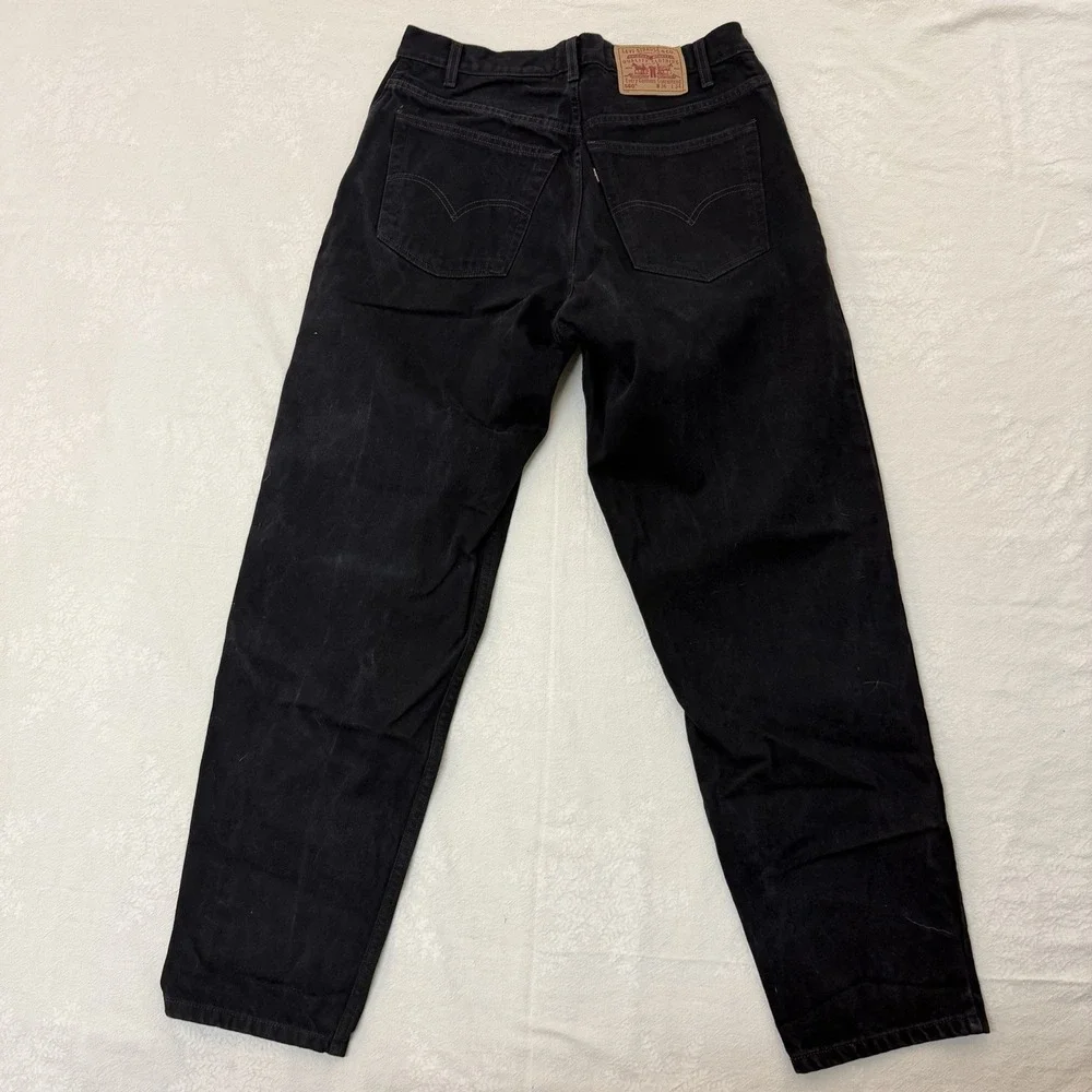 VTG Levis 560 Loose Fit Tapered Leg Jeans Mens 36x34 Black 90s Y2K USA Style